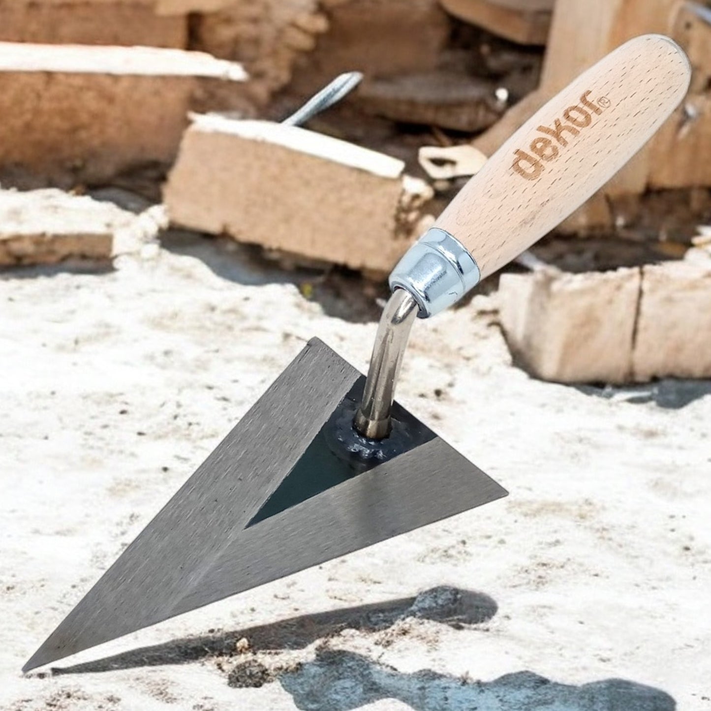 DEKOR Pointing Trowel - 5.5" - Spring Steel - Wooden Handle