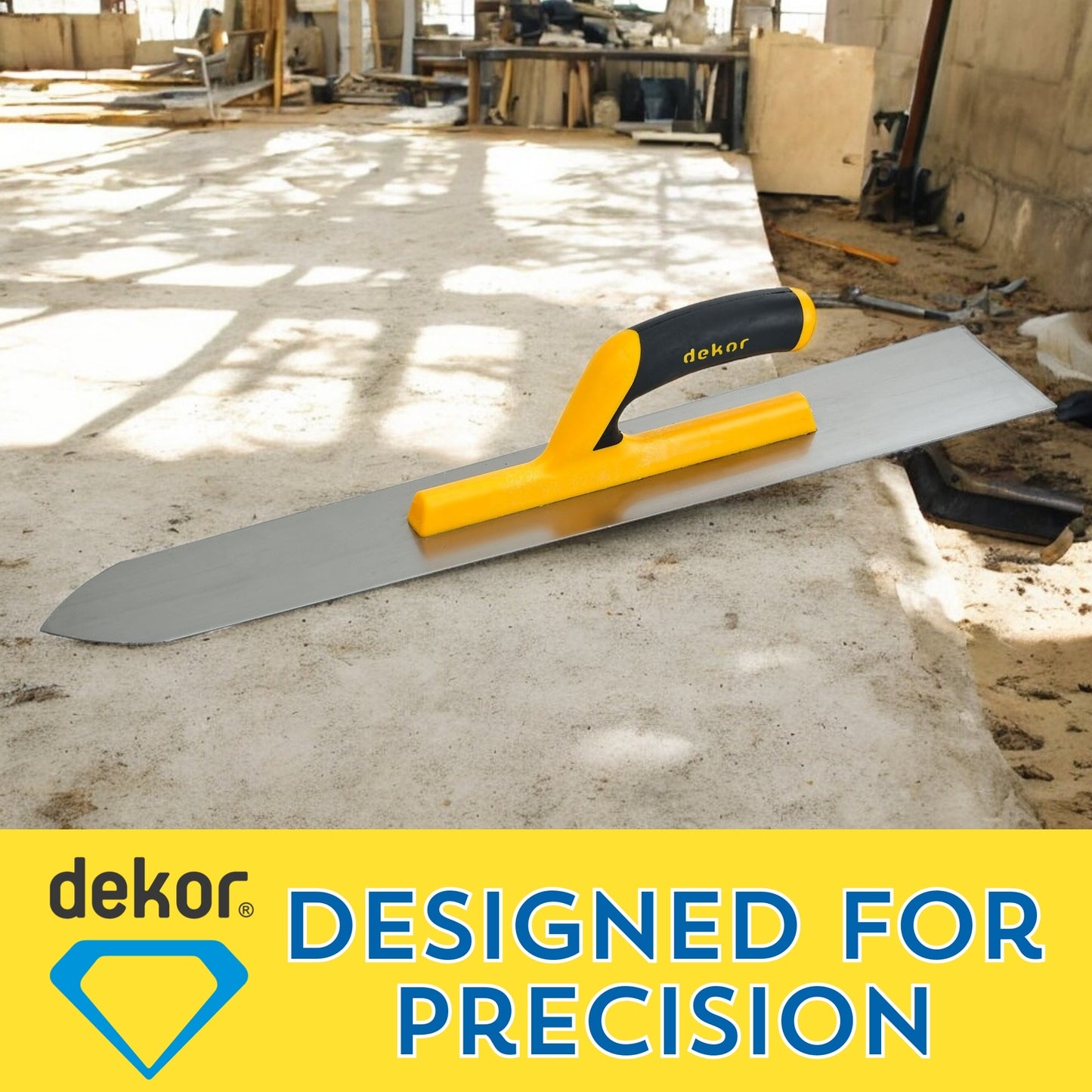 DEKOR Finishing Trowel - 22" x 3.15" - German Stainless Steel