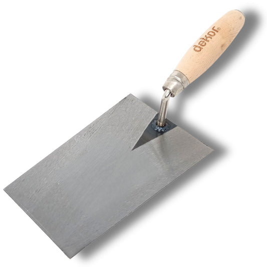 DEKOR Italian Style Brick Trowel -  8" - Wooden Handle