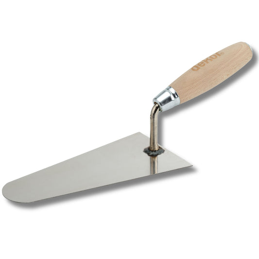 DEKOR Plaster and Brick Trowel - 8" - German Stainless Steel - Wooden Handle