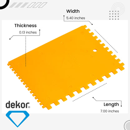 DEKOR Plastic Notched Spreader - 7" x 5.40"